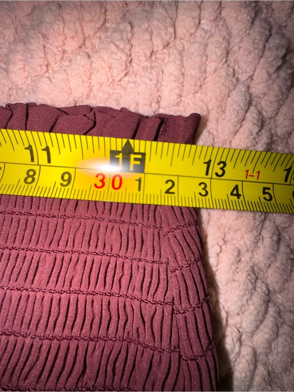 OFFLINE by Aerie Real Me High Waisted Smocked Flowy Shorts Mauve Size Medium